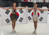 한국 피겨 쌍둥이 자매가 해냈다…김유성 금메달·김유재 은메달, 시니어 데뷔부터 '원투펀치'